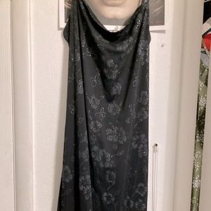 Vintage 1990s city triangle floral backless lace up prom dress. Large sized.